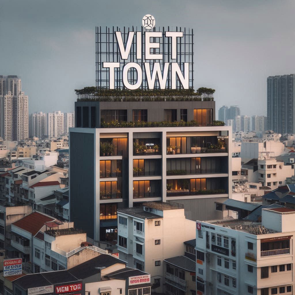 Sản xuất thi công bộ chữ trên nóc tòa nhà 3