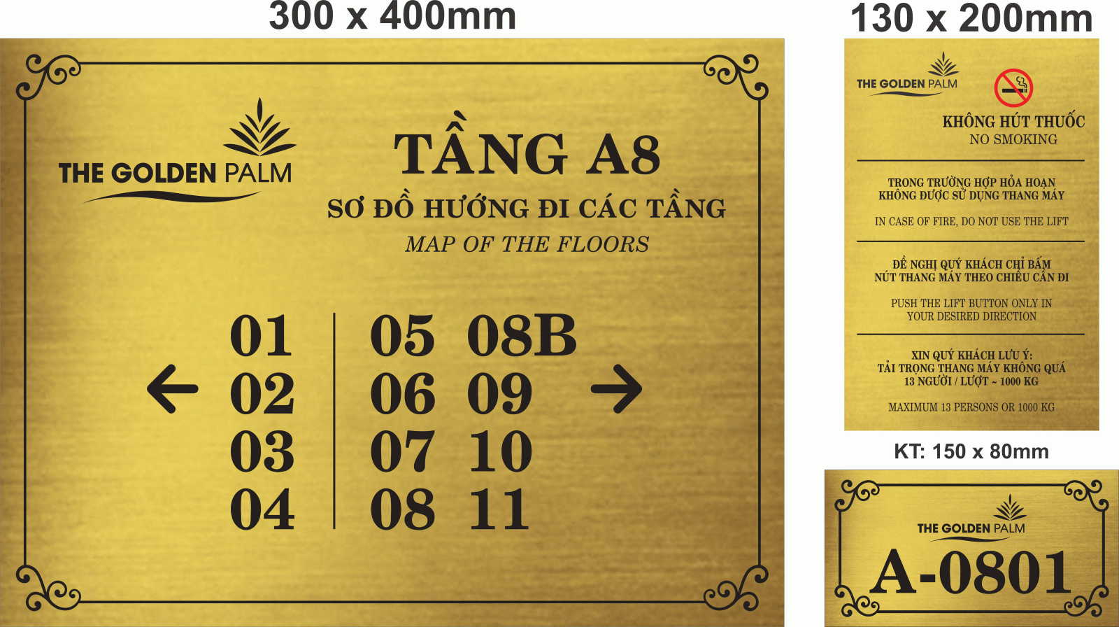 biển inox chân dẹt tại hà nội