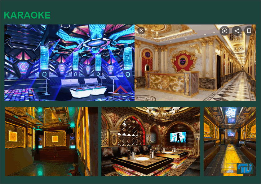 Phòng hát karaoke mẫu